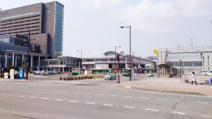 秋田駅方面からのルート