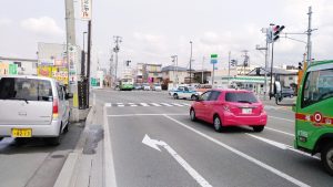 秋田駅方面からのルート